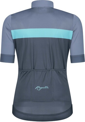 Rogelli-Maillot Manches Courtes Velo Prime - Femme - Bleu/Turquoise-1