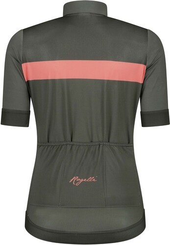 Rogelli-Maillot Manches Courtes Velo Prime - Femme - Vert/Coral-1