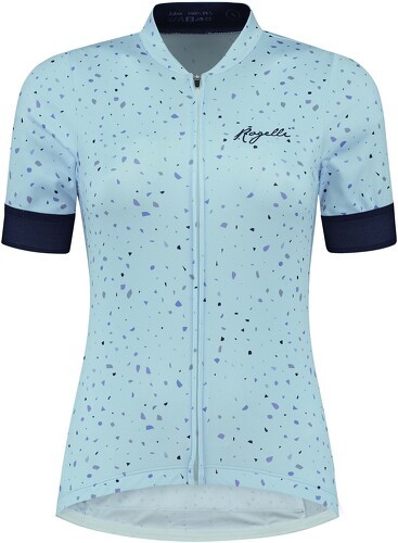 Rogelli-Maillot Manches Courtes Velo Terrazzo - Femme - Bleu clair/Marine-0