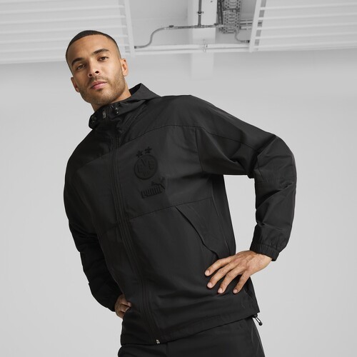 PUMA-Veste zippée à capuche ftblMONOCHROME Borussia Dortmund Homme-3