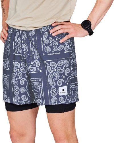 Saysky-Paisley 2 In 1 Pace Shorts 5"-0