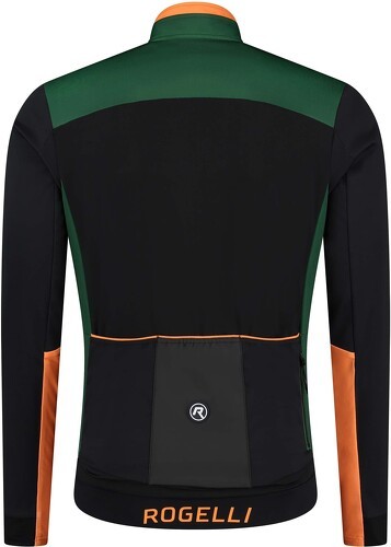 Rogelli-Veste Velo Manches Longues Hiver Cadence - Homme - Vert/Noir/Orange-1