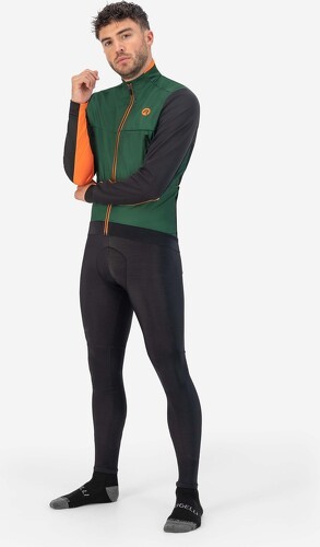 Rogelli-Veste Velo Manches Longues Hiver Cadence - Homme - Vert/Noir/Orange-4