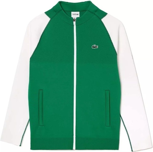 LACOSTE-Veste zippée Lacoste Tennis Novak Djokovic Vert / Blanc-0