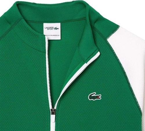 LACOSTE-Veste zippée Lacoste Tennis Novak Djokovic Vert / Blanc-2