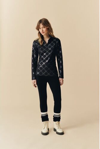 POIVRE BLANC-Sous Vetement Technique Poivre Blanc Base Layer Shirt 1940 Monogram Black Femme-1