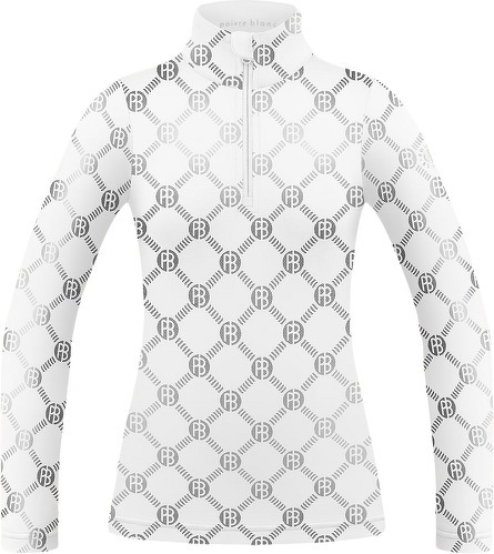 POIVRE BLANC-Sous Vetement Technique Poivre Blanc Base Layer Shirt 1940 Monogram White Femme-0