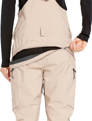 VOLCOM-Pantalon De Ski/snow Volcom Elm Stretch Gore Bib Overall Sand Femme-2