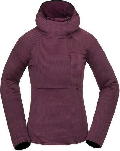 VOLCOM-Sweat A Capuche Volcom Gridlock Balaclava Burgundy Femme-0