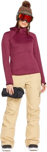 VOLCOM-Sweat A Capuche Volcom Gridlock Balaclava Burgundy Femme-2