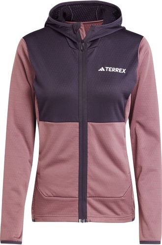 adidas-Veste de randonnée à capuche molleton légère femme adidas Terrex Xperior-0