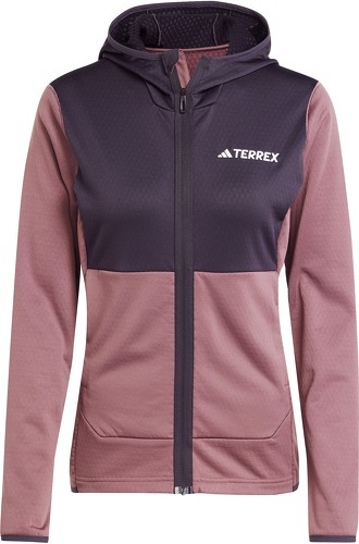 adidas-Veste de randonnée à capuche molleton légère femme adidas Terrex Xperior-1