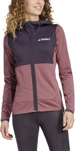 adidas-Veste de randonnée à capuche molleton légère femme adidas Terrex Xperior-3