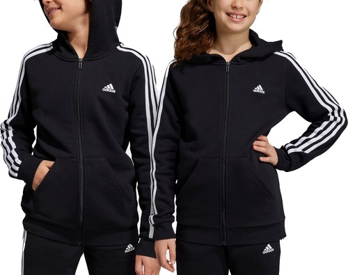 adidas Sportswear-Veste à capuche entièrement zippée en molleton Essentials 3-Stripes-0