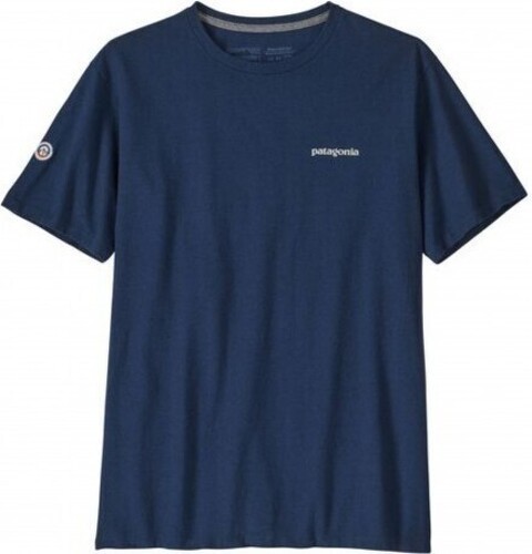 PATAGONIA-T Shirt Fitz Roy Icon Responsibili Lagom Blue-0