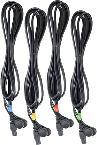 COMPEX-Jeu de 4 cables 6p snap noirs-0