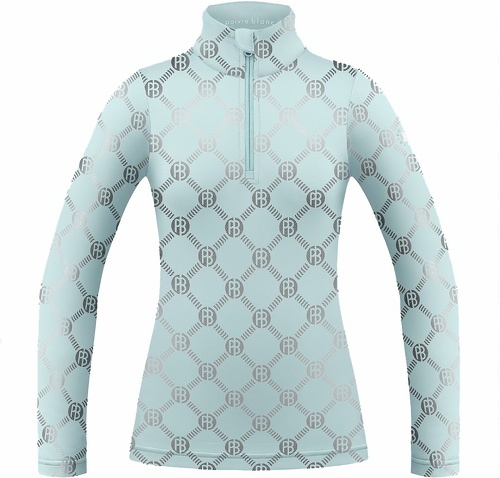 POIVRE BLANC-Sous Vetement Technique Poivre Blanc Base Layer Shirt 1940 Monogram Aloe Blue Femme-0