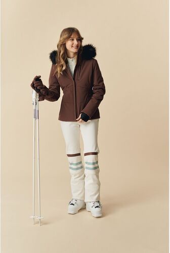 POIVRE BLANC-Veste De Ski / Snow Poivre Blanc Stretch Ski 0802 Choco Brown Femme-1