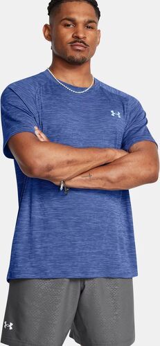 UNDER ARMOUR-T-shirt Tech Textured Tech Blue/Horizon Blue-1