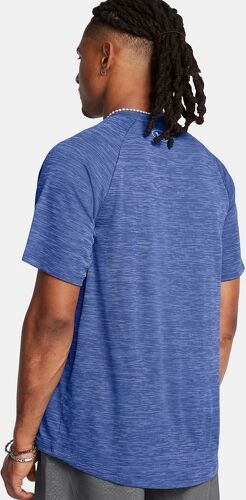 UNDER ARMOUR-T-shirt Tech Textured Tech Blue/Horizon Blue-3