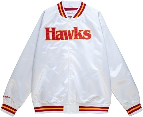 Mitchell & Ness-M&N Lightweight Satin Veste - Atlanta Hawks blanc-0