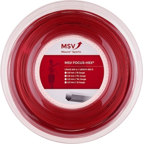 MSV-Cordage De Tennis Msv Focus Hex (Durabilité + Spin) Rouleau De 200M-0