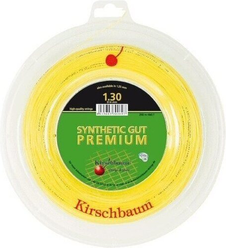 KIRSCHBAUM-Cordage De Tennis Cerisier Synthétique Gut Premium (Polyvalent + Durabilité) Rouleau De 200M-0