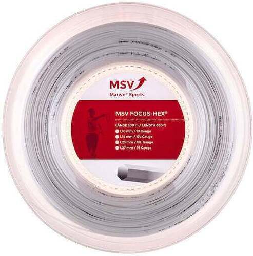 MSV-Cordage De Tennis Msv Focus Hex (Durabilité + Spin) Rouleau De 200M-0