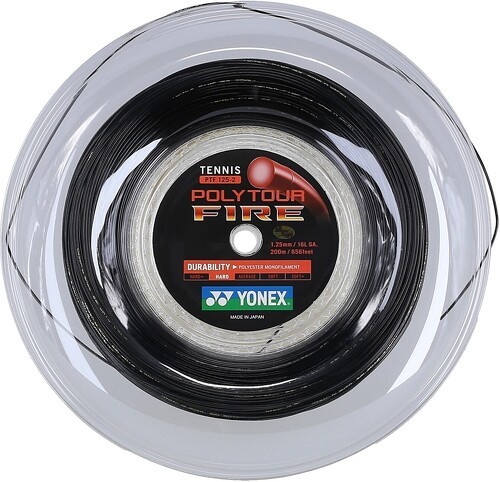 YONEX-Cordage De Tennis Yonex Poly Tour Fire (Durabilité + Puissance) Rouleau De 200M-0