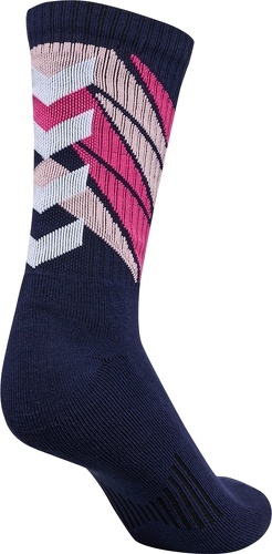 HUMMEL-Chaussettes Handball Hummel Graphic marines / roses-2