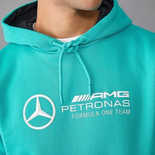 MERCEDES AMG PETRONAS MOTORSPORT-Sweat à capuche Mercedes AMG Petronas F1 Team - Ultra Teal-3