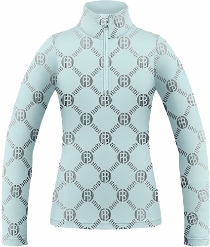 POIVRE BLANC-Sous Vetement Technique Poivre Blanc Base Layer Shirt 1940 Monogram Aloe Blue Fille-0