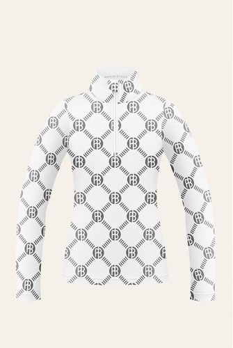 POIVRE BLANC-Sous Vetement Technique Poivre Blanc Base Layer Shirt 1940 Monogram White Fille-0