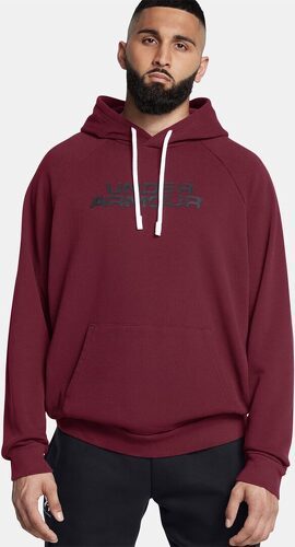 UNDER ARMOUR-Sweat à capuche molletonné UA Rival Fleece Under Armour Bordeaux-2