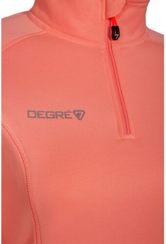 Degré7-Pull Demi-zip Thermique Degre 7 Veyrand Coral Femme-2