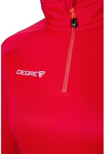 Degré7-Sous Couche Demi-zip Thermique Degre 7 Veyrand True Red Femme-2