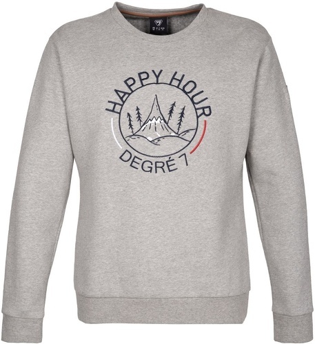 Degré7-Sweat Shirt Degre 7 Roches Heather Grey Homme-0