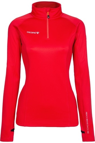 Degré7-Sous Couche Demi-zip Thermique Degre 7 Veyrand True Red Femme-0