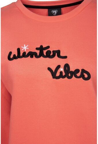 Degré7-Sweat Shirt Degre 7 Roses Coral Femme-2