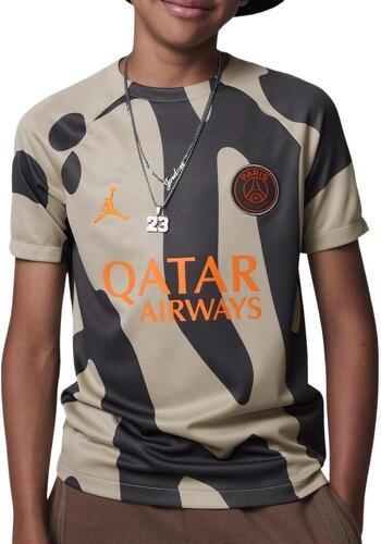 NIKE-PSG Maillot Prématch Gris/Beige Junior Nike Jordan 2023/2024-0