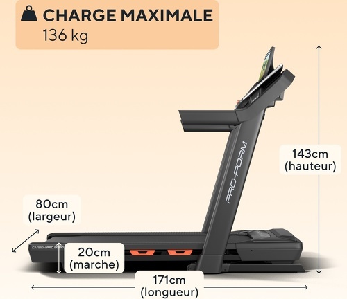 PRO FORM-Nouveau Tapis de course Carbon TLS-3