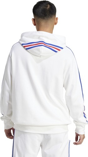 adidas-Sweat à capuche blanc 3 bandes XV de France Essentials-4