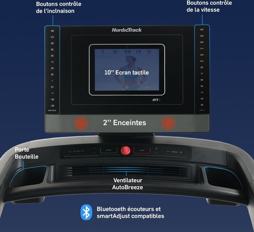NORDICTRACK-Tapis de course Commercial 1250 Connecté iFIT /Écran tactile 10"HD rotatif /19km/h-1