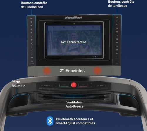 NORDICTRACK-Tapis de course Commercial 1750 connecté iFIT/ 19km/h / Écran tactile HD 14"-1