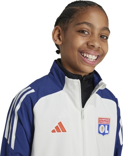 adidas-Veste de présentation enfant OL 2024/25-2