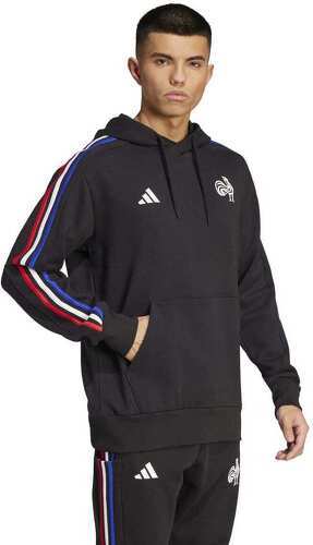 adidas-Sweat à capuche Adidas 3 bandes XV de France Essentials Noir-2