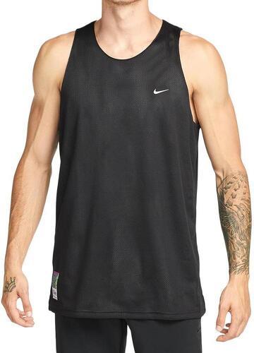 NIKE-Débardeur de Basketball réversible Noir/Jaune Homme Nike Tank-1