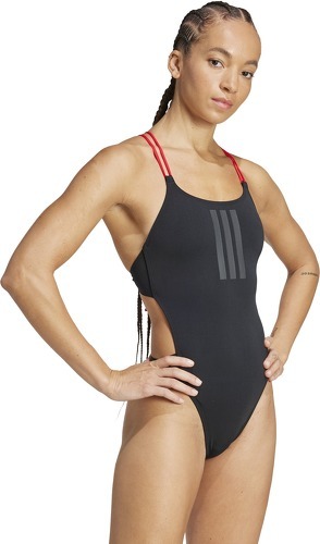 adidas-Maillot de bain 1 pièce dos en X femme adidas Ripstream 3 Stripes-4