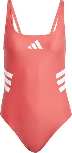 adidas-Maillot de bain 1 pièce dos en U femme adidas 3-Stripes-0