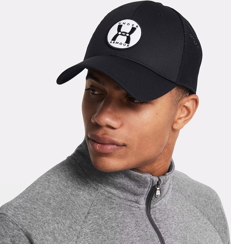 UNDER ARMOUR-Casquette trucker UA Blitzing Noire et blanche Under Armour-2